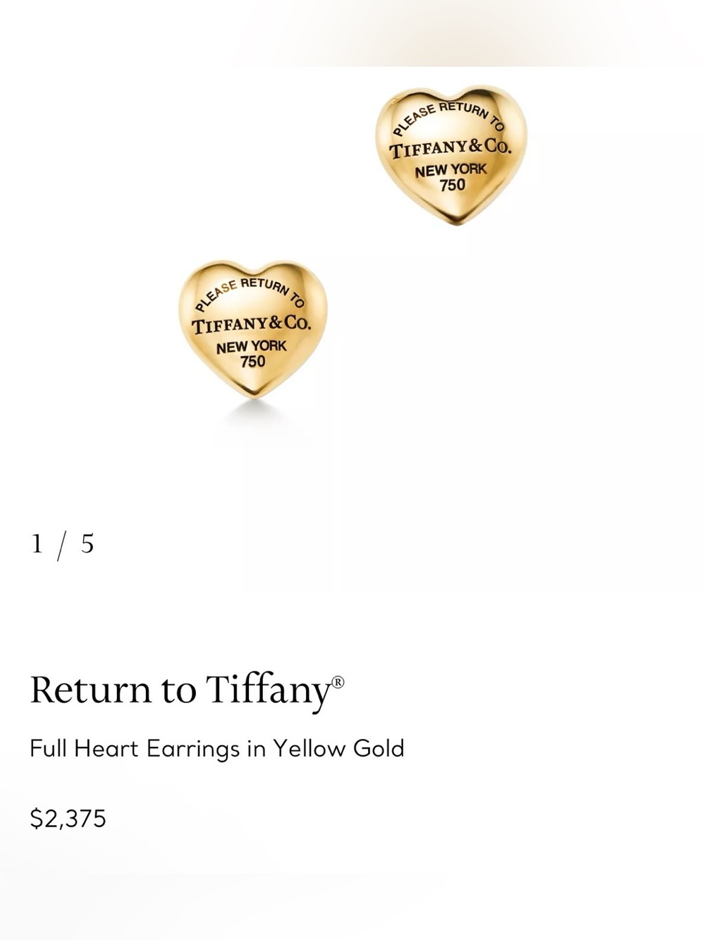 Tiffany & Co. Gold Heart Pendant Necklace and Monogram Medallion Set - Picture 3 of 15